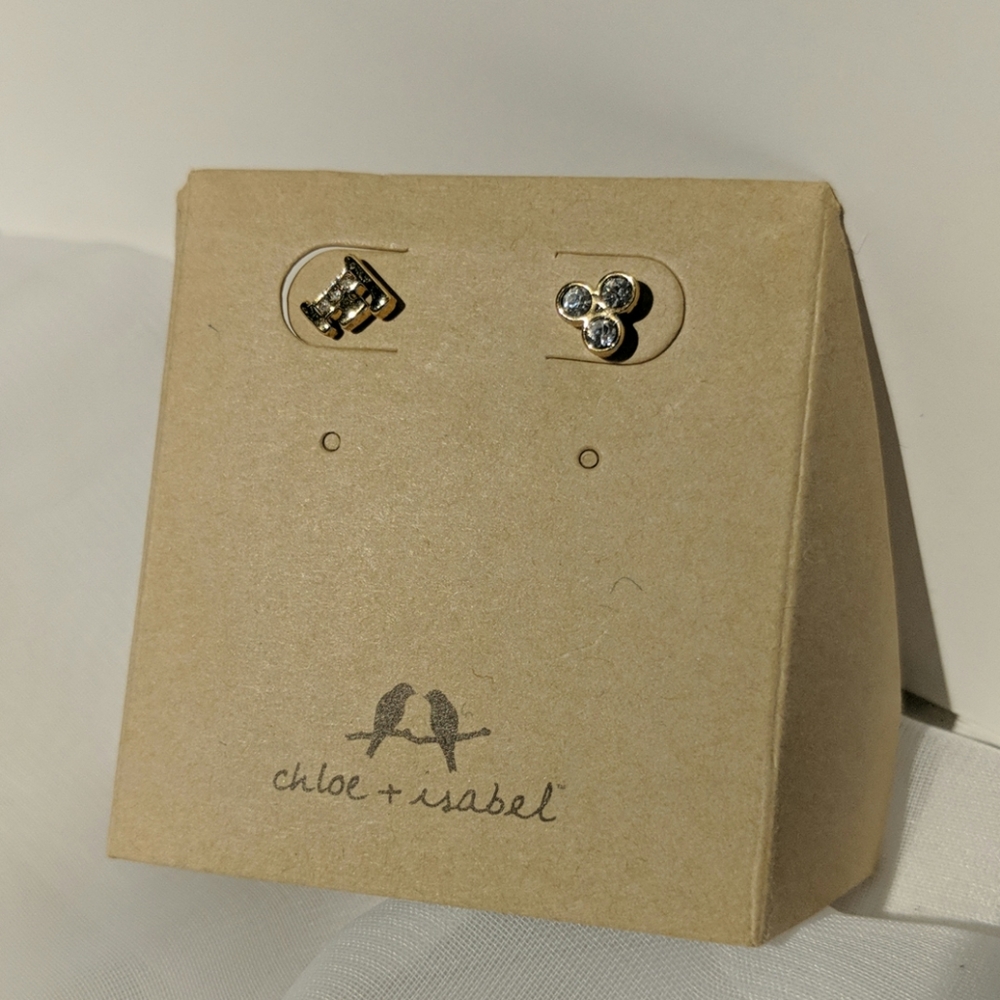 Initial "F" earrings